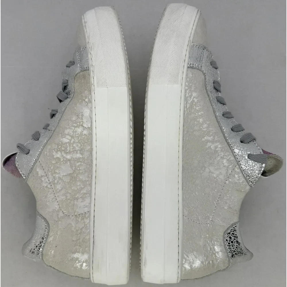 P448 Thea Women's US Size 9-9.5 EU 40 Sneakers Metallic White Multi Shimmer